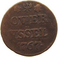 NETHERLANDS DUIT 1767 OVERIJSSEL #s018 0291 - Monedas Provinciales