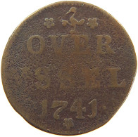 NETHERLANDS DUIT 1741 OVERIJSSEL #c064 0197 - Monedas Provinciales