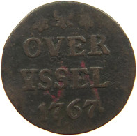 NETHERLANDS DUIT 1767 OVERIJSSEL #a085 0319 - Monedas Provinciales