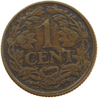 NETHERLANDS CENT 1919 Wilhelmina 1890-1948 #a067 0159 - 1 Centavos