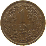 NETHERLANDS CENT 1939 Wilhelmina 1890-1948 #a085 0815 - 1 Centavos