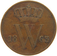 NETHERLANDS CENT 1863 Willem III. 1849-1890 #c081 0103 - 1849-1890: Willem III.