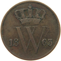 NETHERLANDS CENT 1863 Willem III. 1849-1890 #c080 0613 - 1849-1890 : Willem III