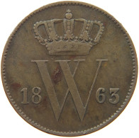 NETHERLANDS CENT 1863 Willem III. 1849-1890 #c080 0605 - 1849-1890 : Willem III