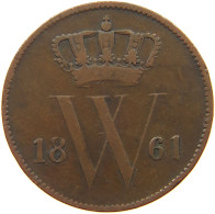 NETHERLANDS CENT 1861 Willem III. 1849-1890 #a093 0099 - 1849-1890 : Willem III