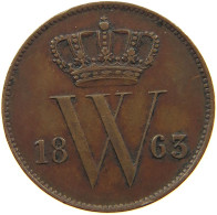 NETHERLANDS CENT 1863 Willem III. 1849-1890 #a032 0247 - 1849-1890: Willem III.