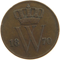 NETHERLANDS CENT 1870 Willem III. 1849-1890 #a085 0385 - 1849-1890: Willem III.