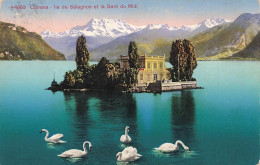 SUISSE - Clarens - Ile De Salagnon Et La Dent Du Midi - Lac Avec Des Cygnes - Colorisé - Carte Postale Ancienne - Andere & Zonder Classificatie