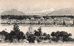 SUISSE - Genève - Le Lac - Le Monument De Brunswick Et Le Mont Blanc- LL - Vue - Carte Postale Ancienne - Genève