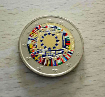 MALTE 2015 - DRAPEAU EUROPEEN -  2 EURO COMMEMORATIVE - COULEUR - FARBE - COLORED - COLOR - COLORISEE - COLORIERT - Malta