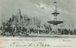 ESPAGNE - Montserrat - Parque - Fuente Del Paragua Y Montanas Artisticas De Montserrat - Carte Postale Ancienne - Barcelona