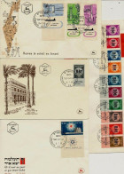 Israel 1960 Year Set FDC's Full Tabs VF SEE - Cartas & Documentos