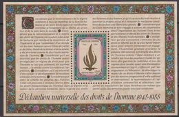 UNO Genf 1988 MiNr.172 Block 5  ** Postfr. 40. Jahrestag Der Erklärung Der Menschenrechte ( 2259 )günstige Versandkosten - Unused Stamps