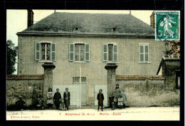 28 BAIGNEAUX - Mairie , Ecole  / CPA Toilée - Couleur  /  TTB - Andere & Zonder Classificatie