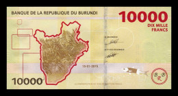 Burundi 10000 Francs Hippo 2015 Pick 54a Sc Unc - Burundi