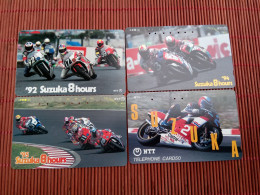 Suzuka 8 Hours 4 Phonecards Used - Motos