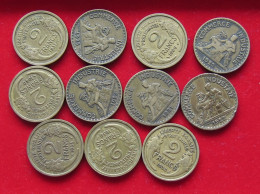 COLLECTION LOT FRANCE 2 FRANCS 11PC 89G  #xx36 049 - Collections