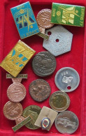 COLLECTION LOT MEDAL TOKENS BADGES 14PC 143GR  #xx10 075 - Collezioni E Lotti