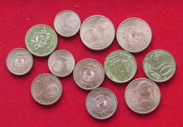 COLLECTION LOT LATVIA UNC EURO CENTS 12PC 43G  #xx38 010 - Lettonia