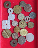 COLLECTION LOT JETON TOKENS 20pc 57gr  #xx27 040 - Verzamelingen & Kavels