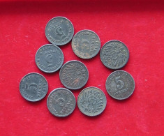 COLLECTION LOT GERMANY EMPIRE 5 PFENNIG 9PC 23G  #xx34 1056 - Sammlungen