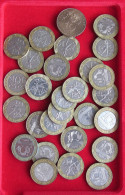 COLLECTION LOT FRANCE BIMETALIC COINS 28PC 187GR  #xx25 037 - Collections