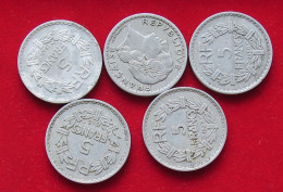 COLLECTION LOT FRANCE 5 FRANCS ALUMINIUM 5PC 20G  #xx38 068 - Colecciones