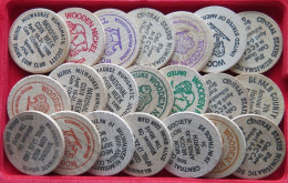 COLLECTION LOT UNITED STATES WOODEN NICKEL 21PC 55GR  #xx10 1075 - Verzamelingen