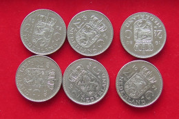 COLLECTION LOT NETHERLANDS 2 1/2 GULDEN 6PC 61G  #xx37 015 - Colecciones