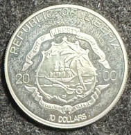 Liberia 10 Dollars 2000 (PROOF) "Diana Guenon"  Silver - Liberia