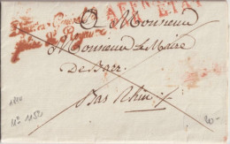 1814 - DIRECTEUR GENERAL DE LA POLICE DU ROYAUME ! - LETTRE En FRANCHISE => BARR (BAS-RHIN) - Frankobriefe