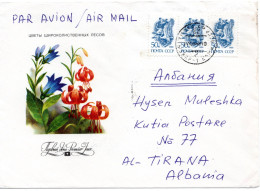 71867 - Russland - 1992 - 3@50K Kraniche A LpBf SYKTYVKAR -> TIRANE (Albanien) - Storia Postale