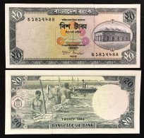 Bangladesh 20 Taka 1979 BUILDING Pick#22 A.UNC Holed LOTTO 37244 - Bangladesh