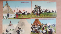 7 Cartes Postales Indiens D'amérique - Indiani Dell'America Del Nord