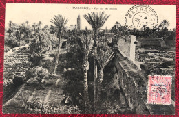 Maroc Divers Sur CPA, TAD Marrakech 25.3.1911 - (B586) - Briefe U. Dokumente