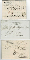 1822-1840, " Wiener Neustadt " , 3 Briefe , # A 7822 - ...-1850 Préphilatélie