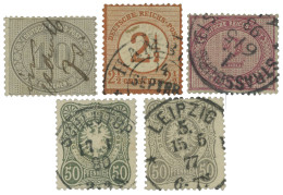 ALLEMAGNE EMPIRE : N°26 Obl. Plume, 28, 35, 35A Et 43 Obl. - Other & Unclassified
