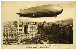ESPAGNE : Carte Postale Zeppelin Au Dessus  De Barcelone TB - Andere & Zonder Classificatie