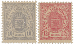 LUXEMBOURG : N°42/43** - 1859-1880 Wappen & Heraldik