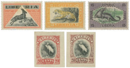 LIBERIA : 5 Timbres Semi-modernes Neufs*/(*) - Liberia