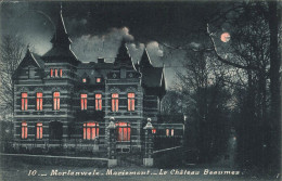 BELGIQUE - Morlanwelz - Mariemont - Vue De Nuit Du Château Beaumez -  Colorisé - Carte Postale Ancienne - Seneffe