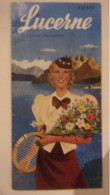SUISSE Switzerland  1938 Brochure LUCERNE ILLUSTRE HERBERT LEURIN HOTEL PLAGE ... - Dépliants Touristiques