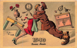 ILLUSTRATEUR NON SIGNE - 1940 Bonne Année - Un Soldat Retrouvant Sa Femme - Carte Postale - 1900-1949