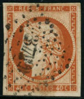 Obl. N°5 40c Orange, Signé Roumet - TB - 1849-1850 Ceres