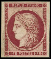 ** N°6F 1F Carmin, Réimp  - TB - 1849-1850 Ceres