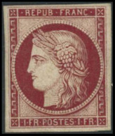 ** N°6F 1F Carmin, Réimp  - TB - 1849-1850 Cérès