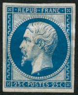 ** N°10c 25c Bleu, Réimp - TB - 1852 Luigi-Napoleone