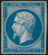 ** N°14A 20c Bleu, Type I - TB - 1853-1860 Napoléon III.