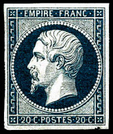 ** N°14Af 20c Bleu Laiteux - TB - 1853-1860 Napoléon III.