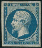 ** N°14B 20c Bleu Type II - TB - 1853-1860 Napoléon III.